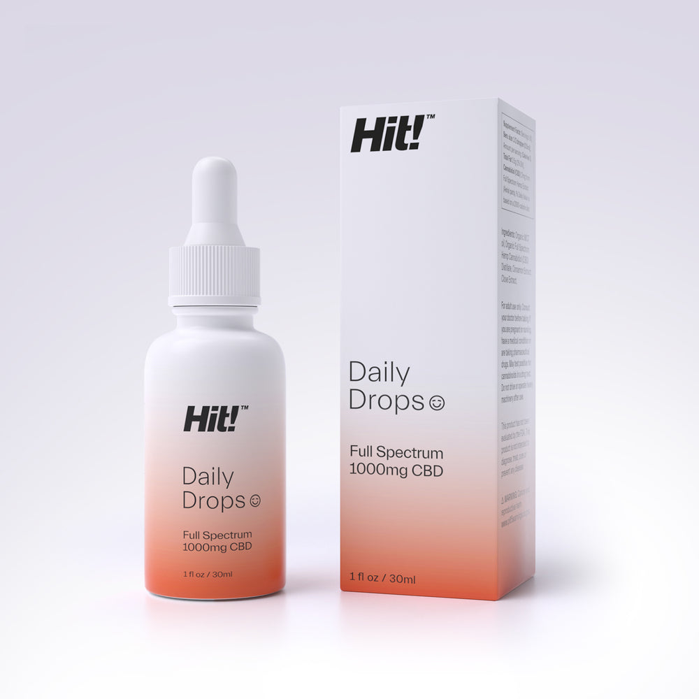 Hit! Daily Drops 1000mg CBD Oil - Unflavored
