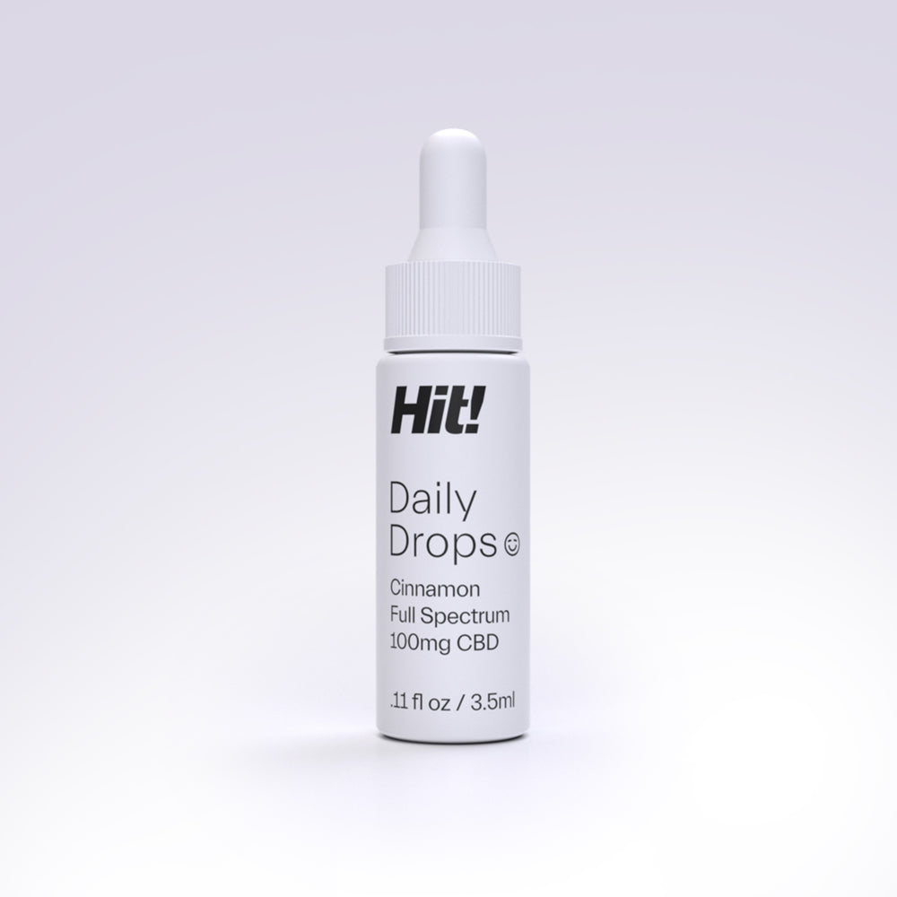 Hit! Drops Mini 100mg CBD Oil - from Certified Organic Hemp - Cinnamon Flavor